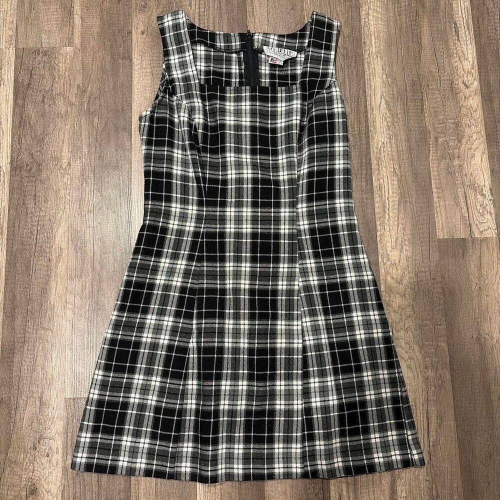 Vintage 90s La Belle Plaid Mini Dress